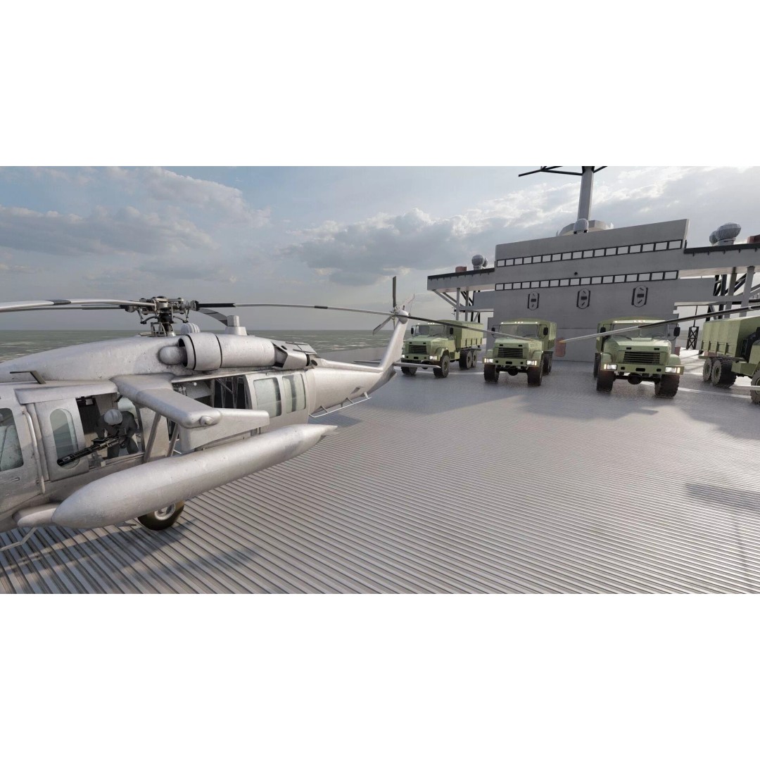 US Navy Amphibious Assault Ship 3D Model – Detailed Military Watercraft, FBX - View 28