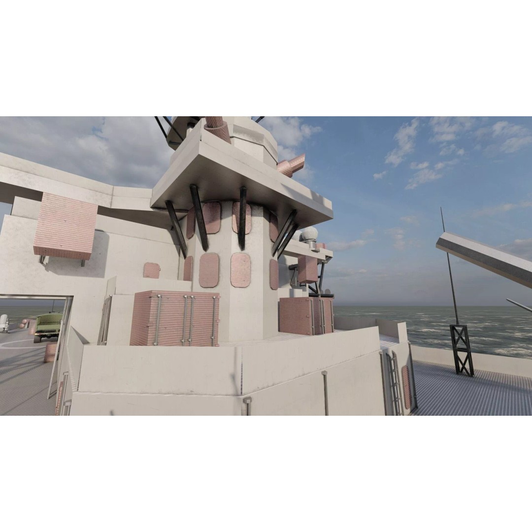 US Navy Amphibious Assault Ship 3D Model – Detailed Military Watercraft, FBX - View 33