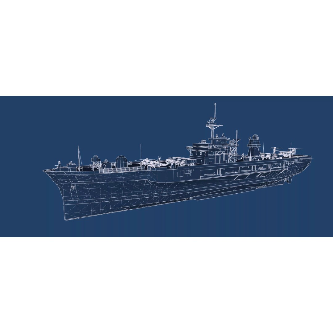 US Navy Amphibious Assault Ship 3D Model – Detailed Military Watercraft, FBX - View 49