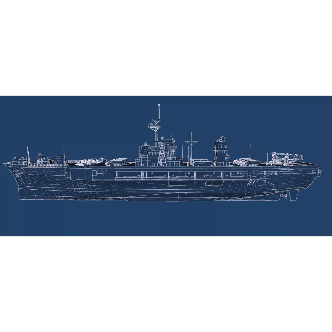 US Navy Amphibious Assault Ship 3D Model – Detailed Military Watercraft, FBX - View 50
