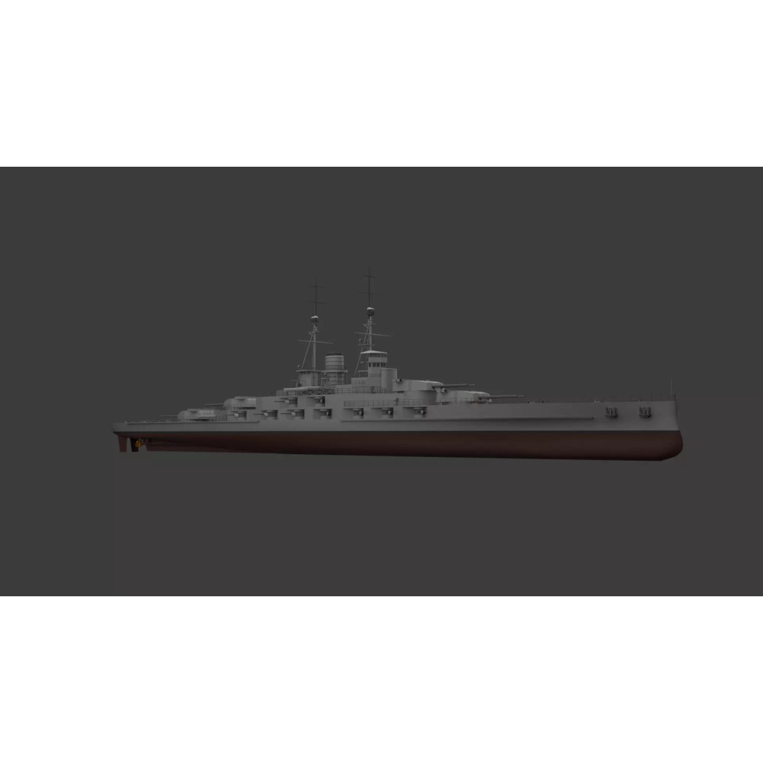 Hansan-class Battlecruiser 3D Model – PBR High Poly Game Asset, FBX - View 10