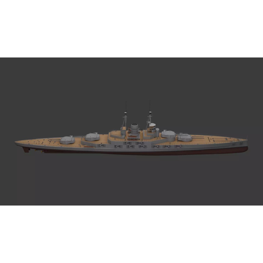 Hansan-class Battlecruiser 3D Model – PBR High Poly Game Asset, FBX - View 11