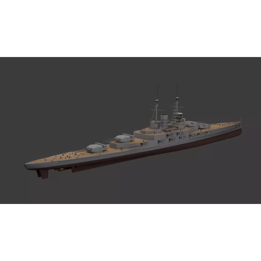 Hansan-class Battlecruiser 3D Model – PBR High Poly Game Asset, FBX - View 12