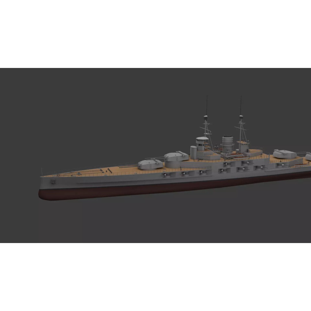 Hansan-class Battlecruiser 3D Model – PBR High Poly Game Asset, FBX - View 13
