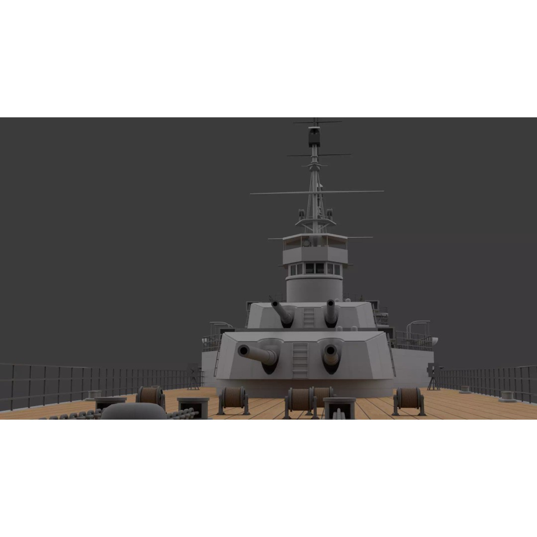 Hansan-class Battlecruiser 3D Model – PBR High Poly Game Asset, FBX - View 15
