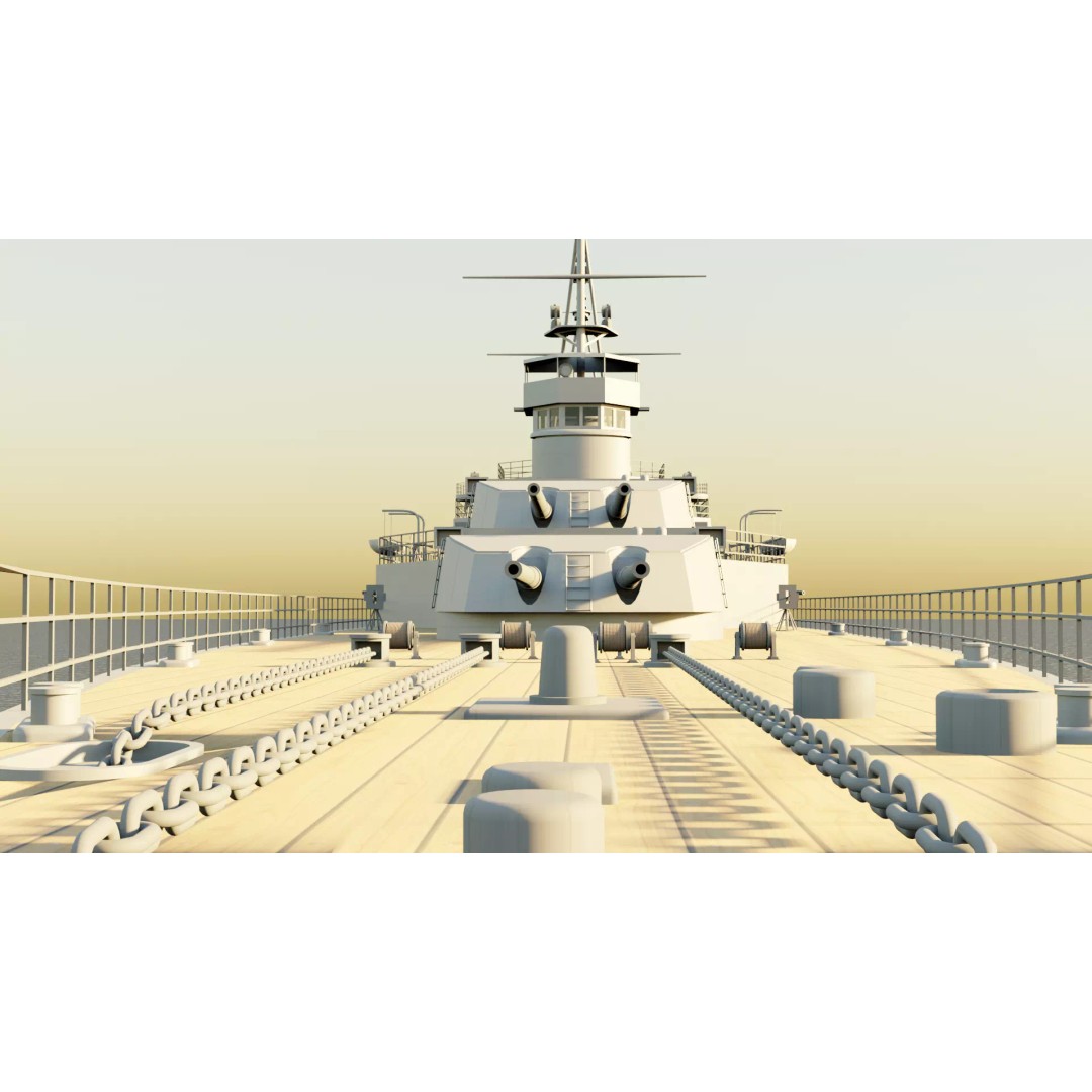 Hansan-class Battlecruiser 3D Model – PBR High Poly Game Asset, FBX - View 20