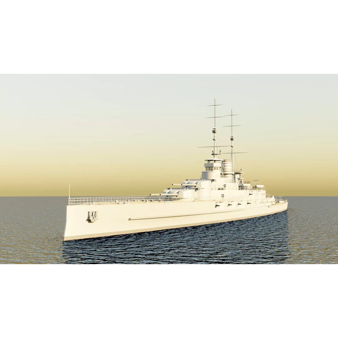 Hansan-class Battlecruiser 3D Model – PBR High Poly Game Asset, FBX - View 22