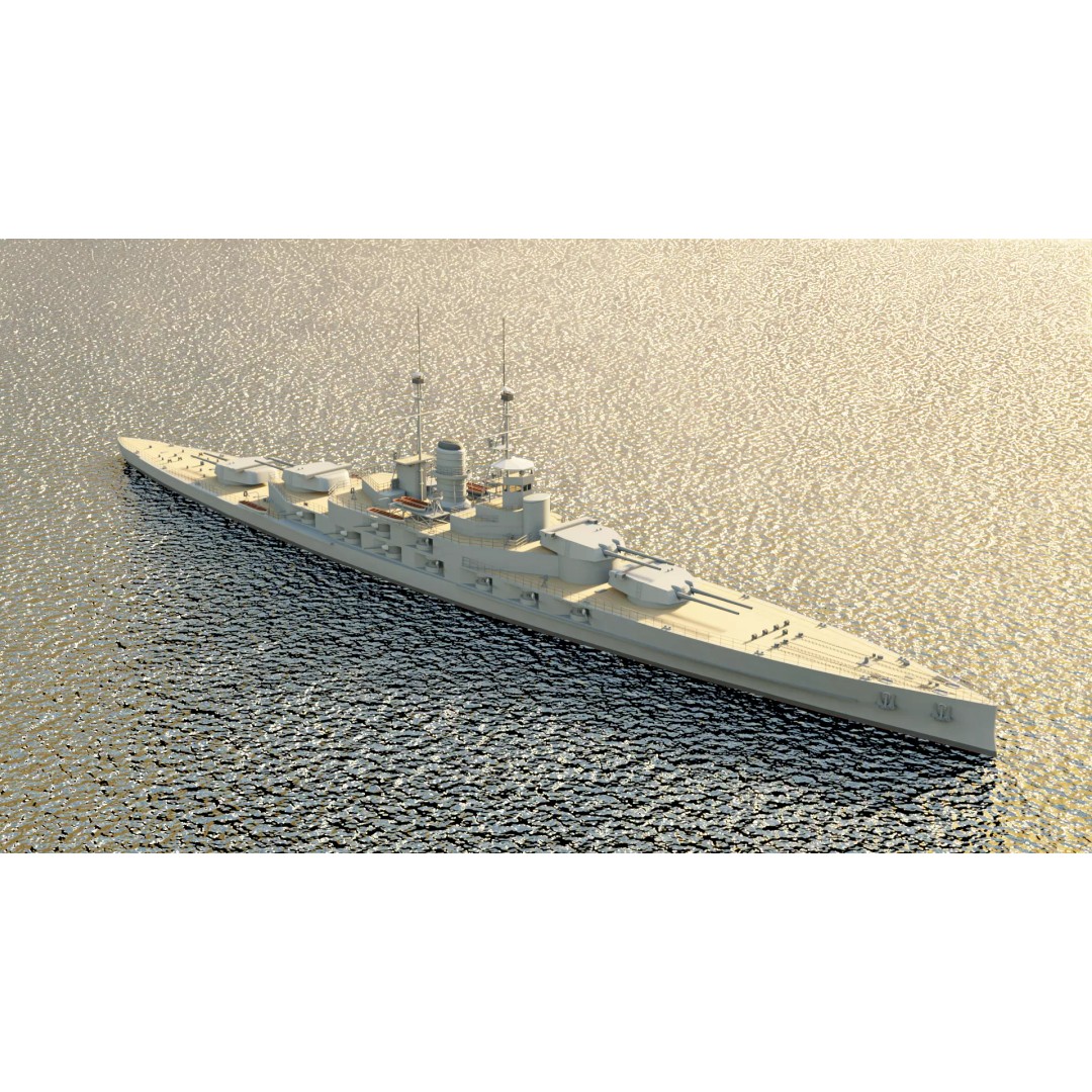 Hansan-class Battlecruiser 3D Model – PBR High Poly Game Asset, FBX - View 23