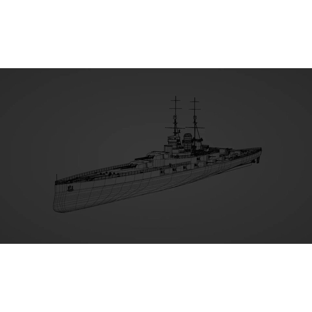 Hansan-class Battlecruiser 3D Model – PBR High Poly Game Asset, FBX - View 4