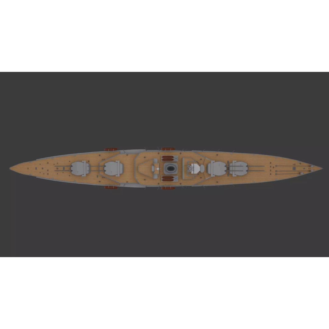 Hansan-class Battlecruiser 3D Model – PBR High Poly Game Asset, FBX - View 7