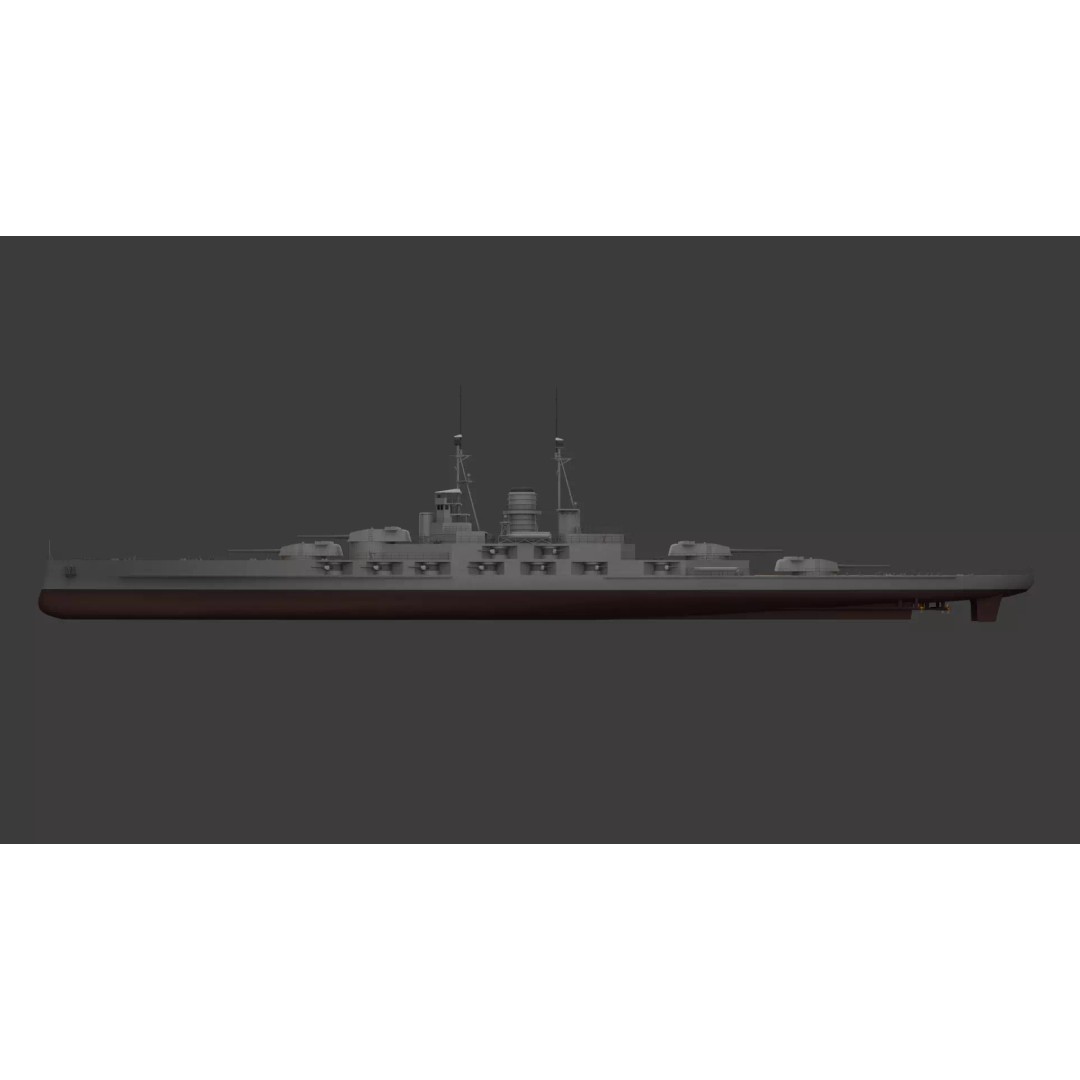 Hansan-class Battlecruiser 3D Model – PBR High Poly Game Asset, FBX - View 8