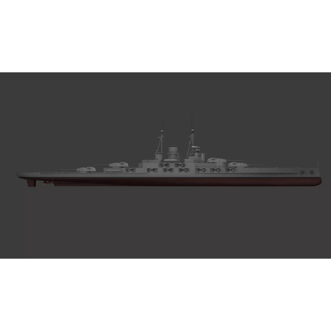 Hansan-class Battlecruiser 3D Model – PBR High Poly Game Asset, FBX - View 9