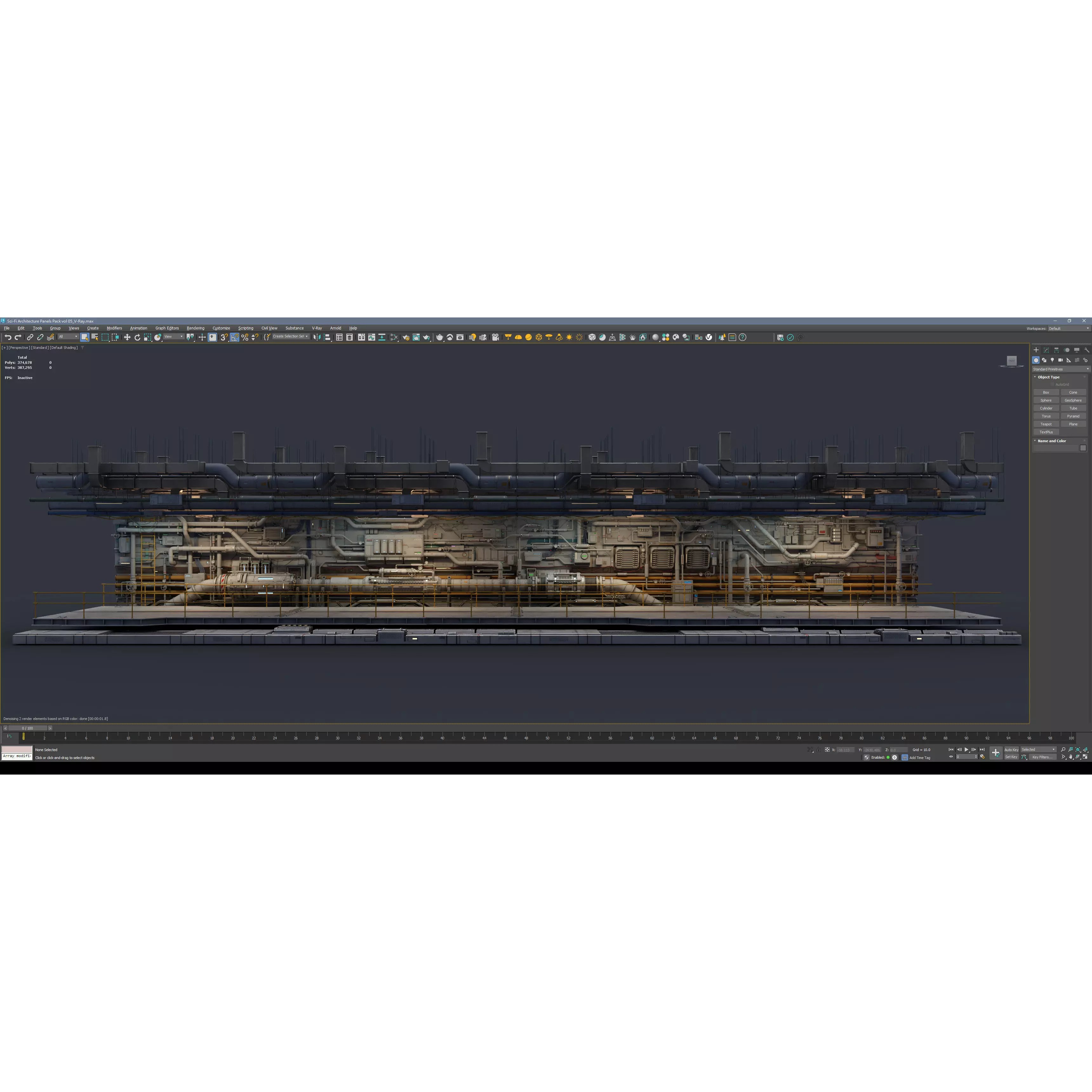 Sci-Fi Architecture Panels Kit Vol 05 - Low-Poly 3D Model - View 10