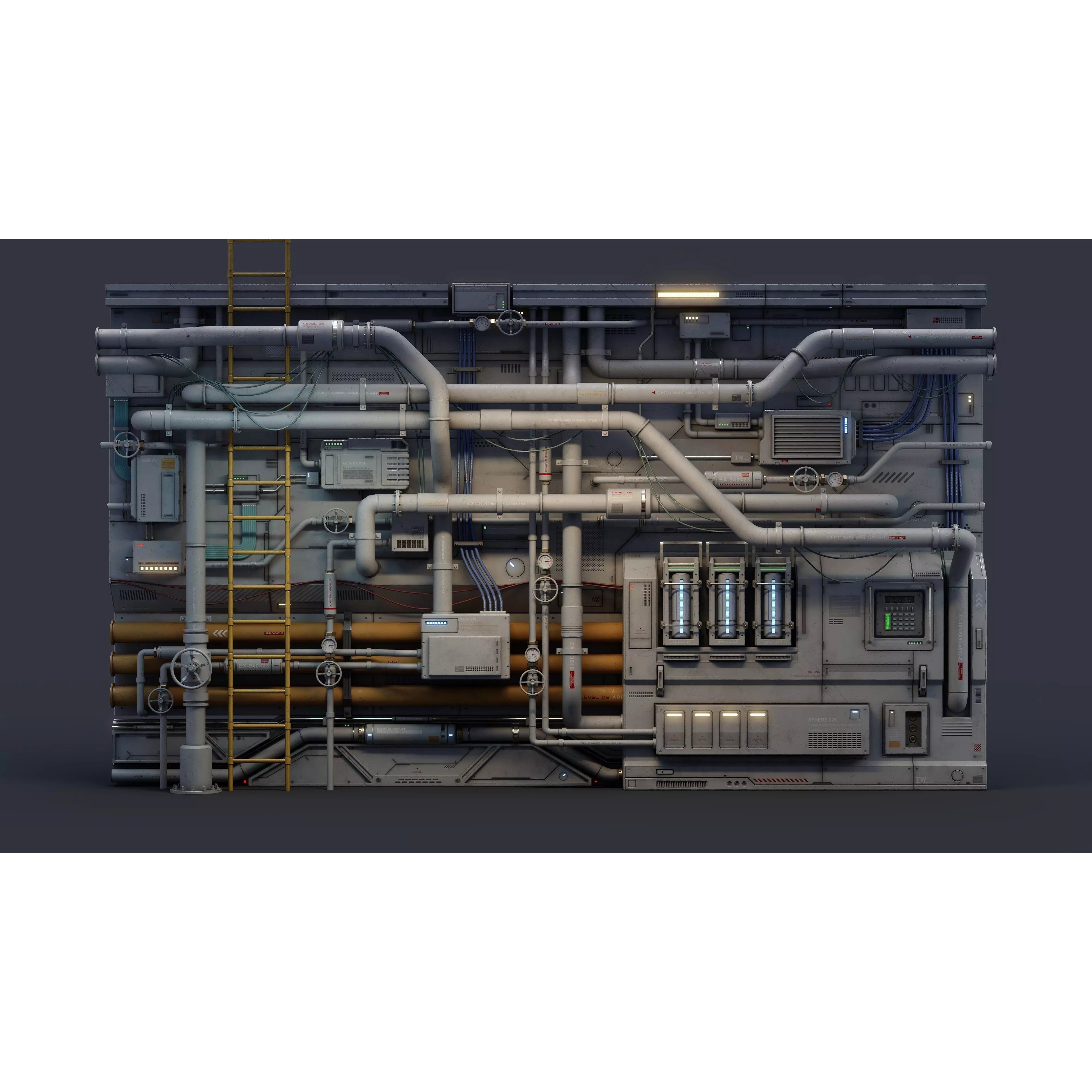 Sci-Fi Architecture Panels Kit Vol 05 - Low-Poly 3D Model - View 17