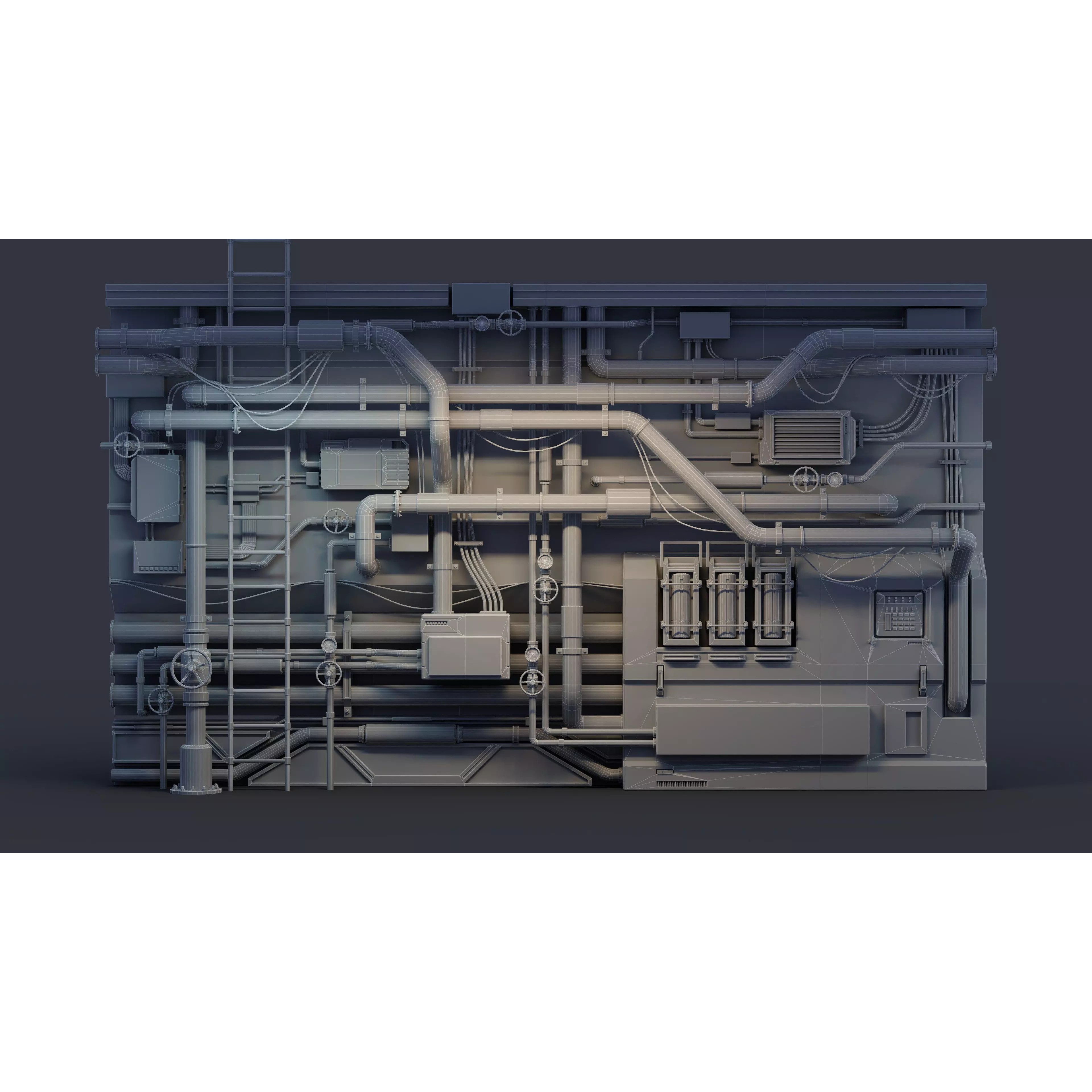 Sci-Fi Architecture Panels Kit Vol 05 - Low-Poly 3D Model - View 18
