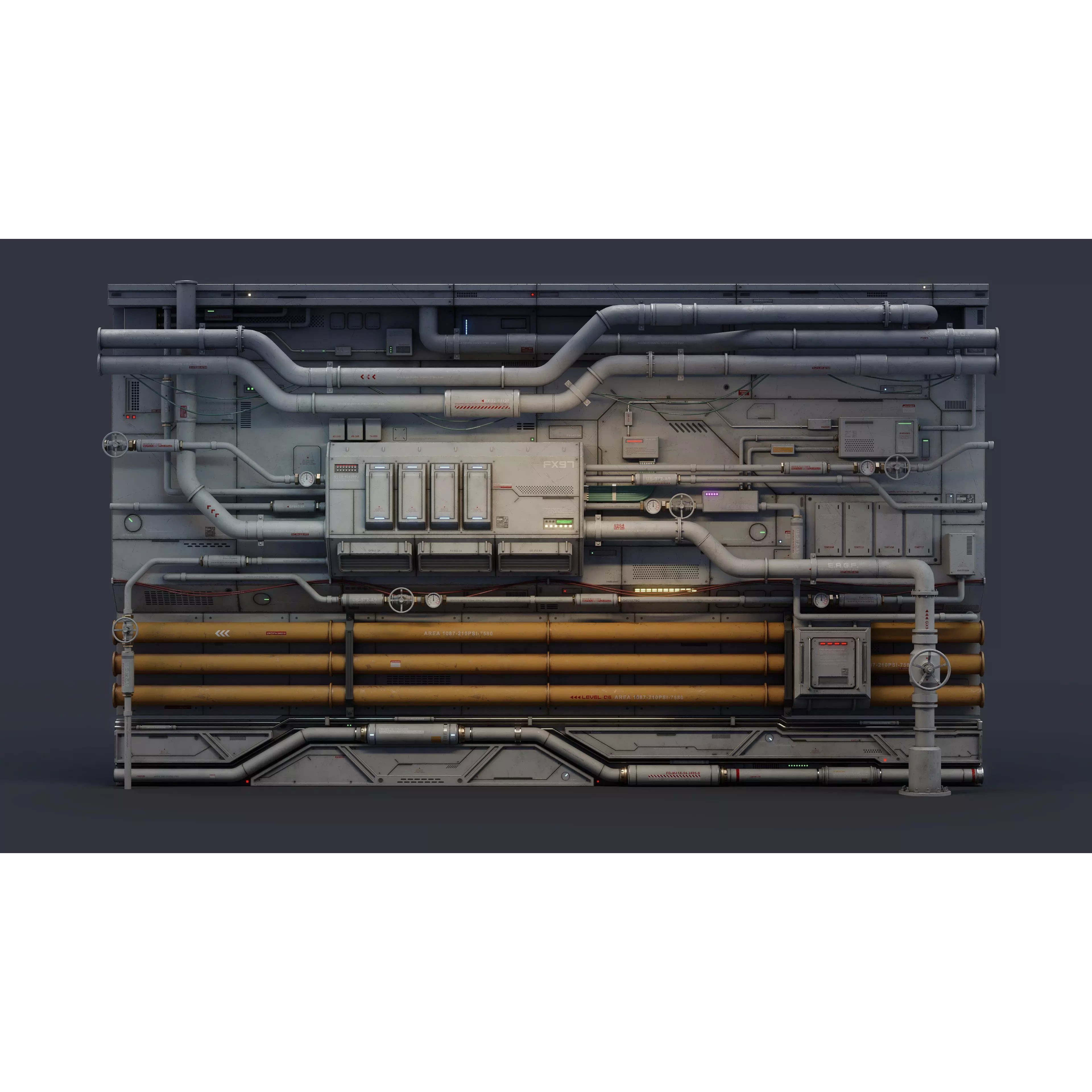 Sci-Fi Architecture Panels Kit Vol 05 - Low-Poly 3D Model - View 20