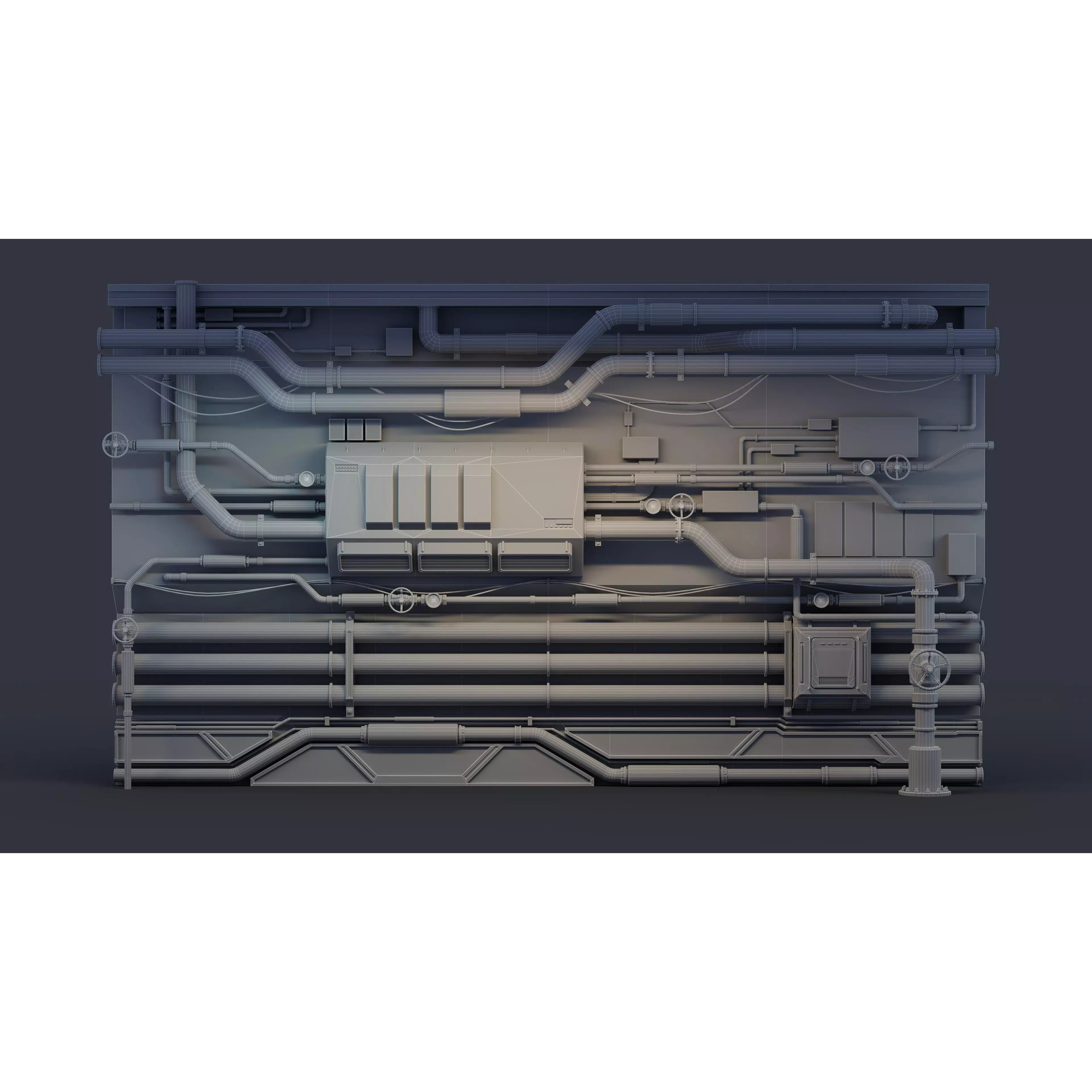 Sci-Fi Architecture Panels Kit Vol 05 - Low-Poly 3D Model - View 21