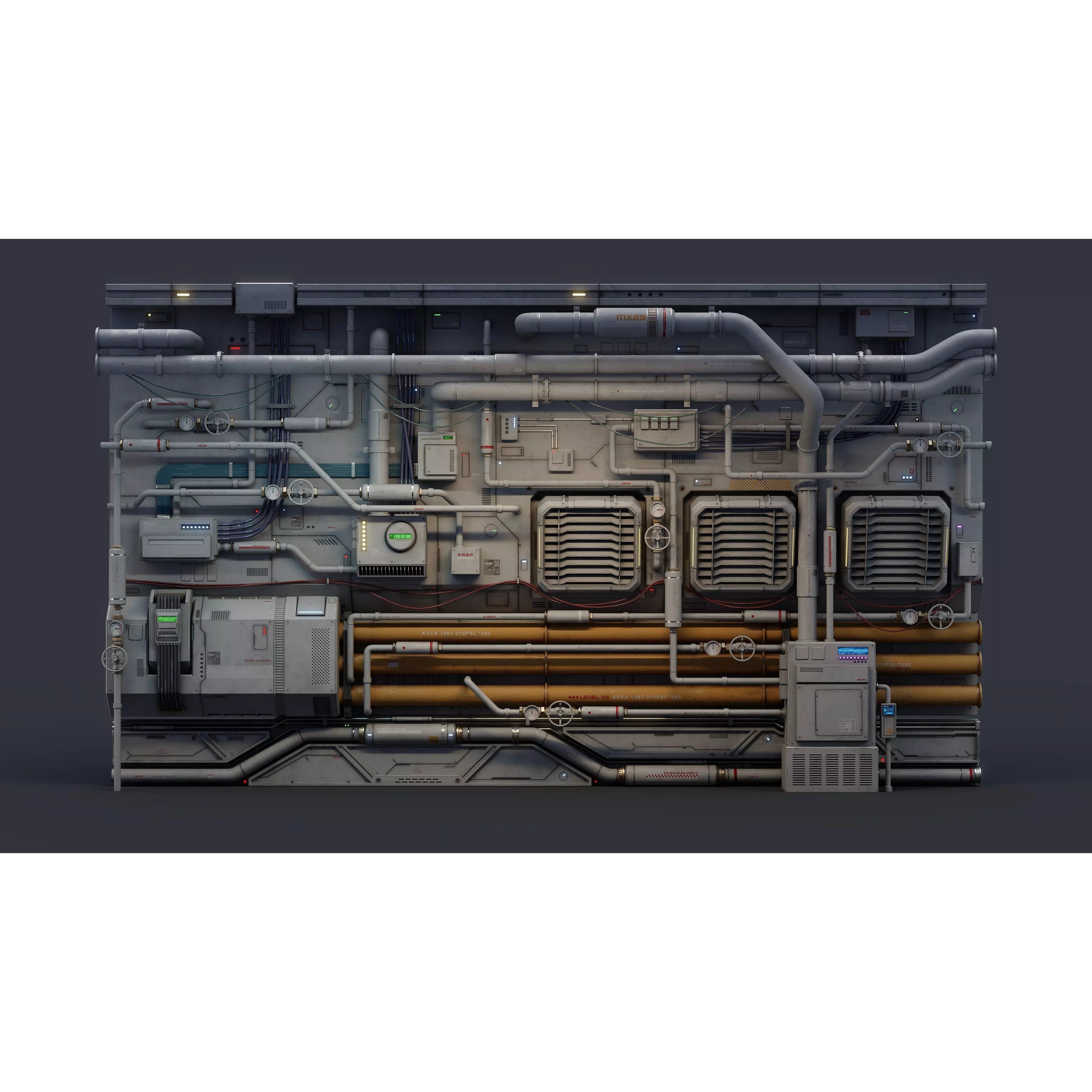 Sci-Fi Architecture Panels Kit Vol 05 - Low-Poly 3D Model - View 22