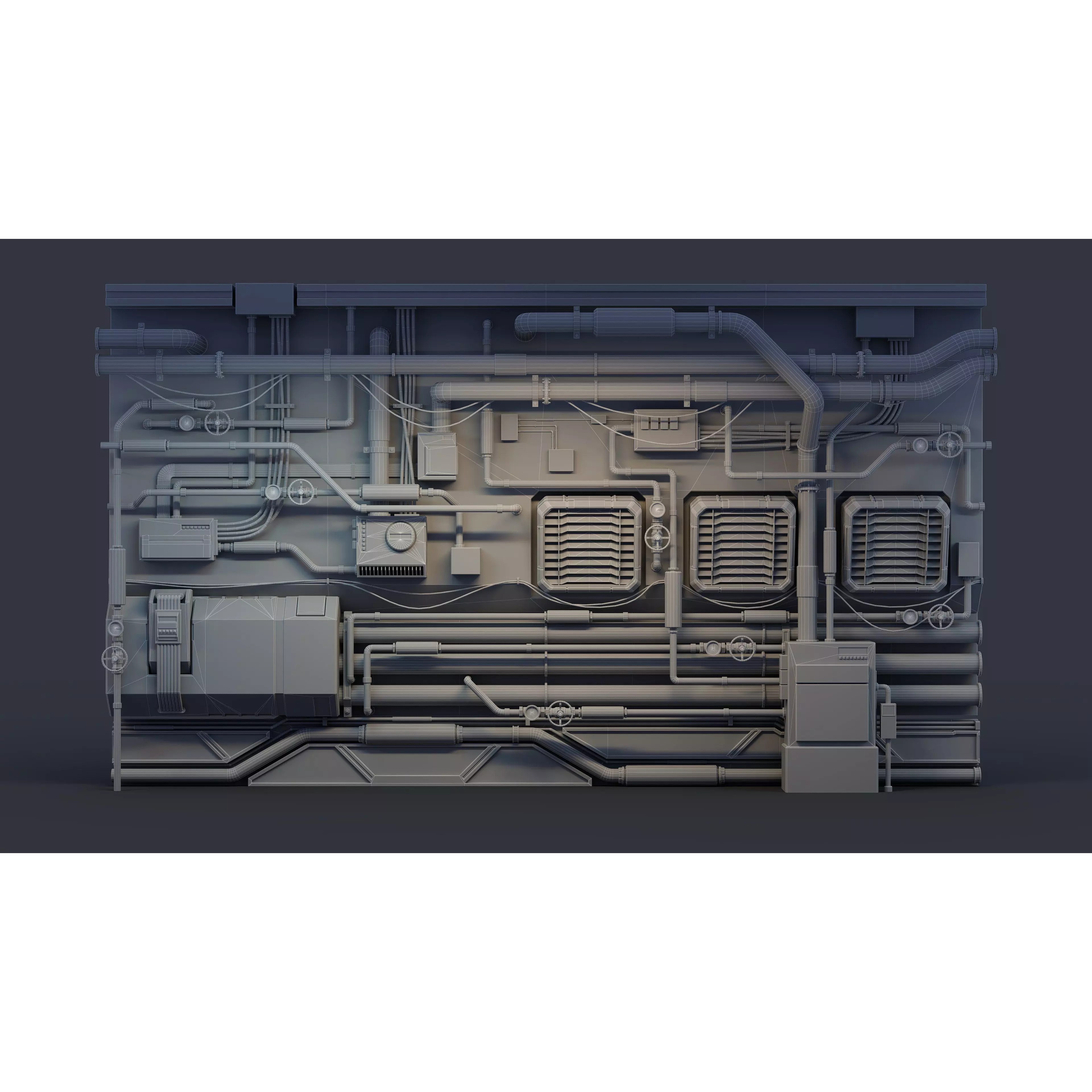 Sci-Fi Architecture Panels Kit Vol 05 - Low-Poly 3D Model - View 23