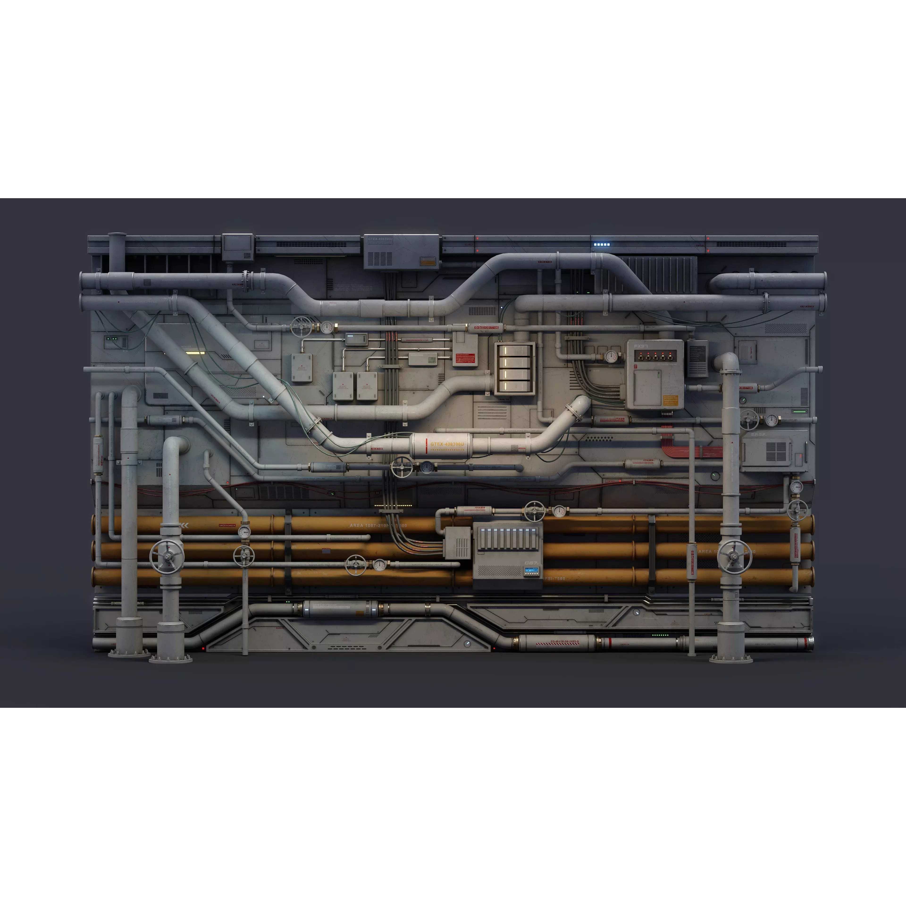 Sci-Fi Architecture Panels Kit Vol 05 - Low-Poly 3D Model - View 25