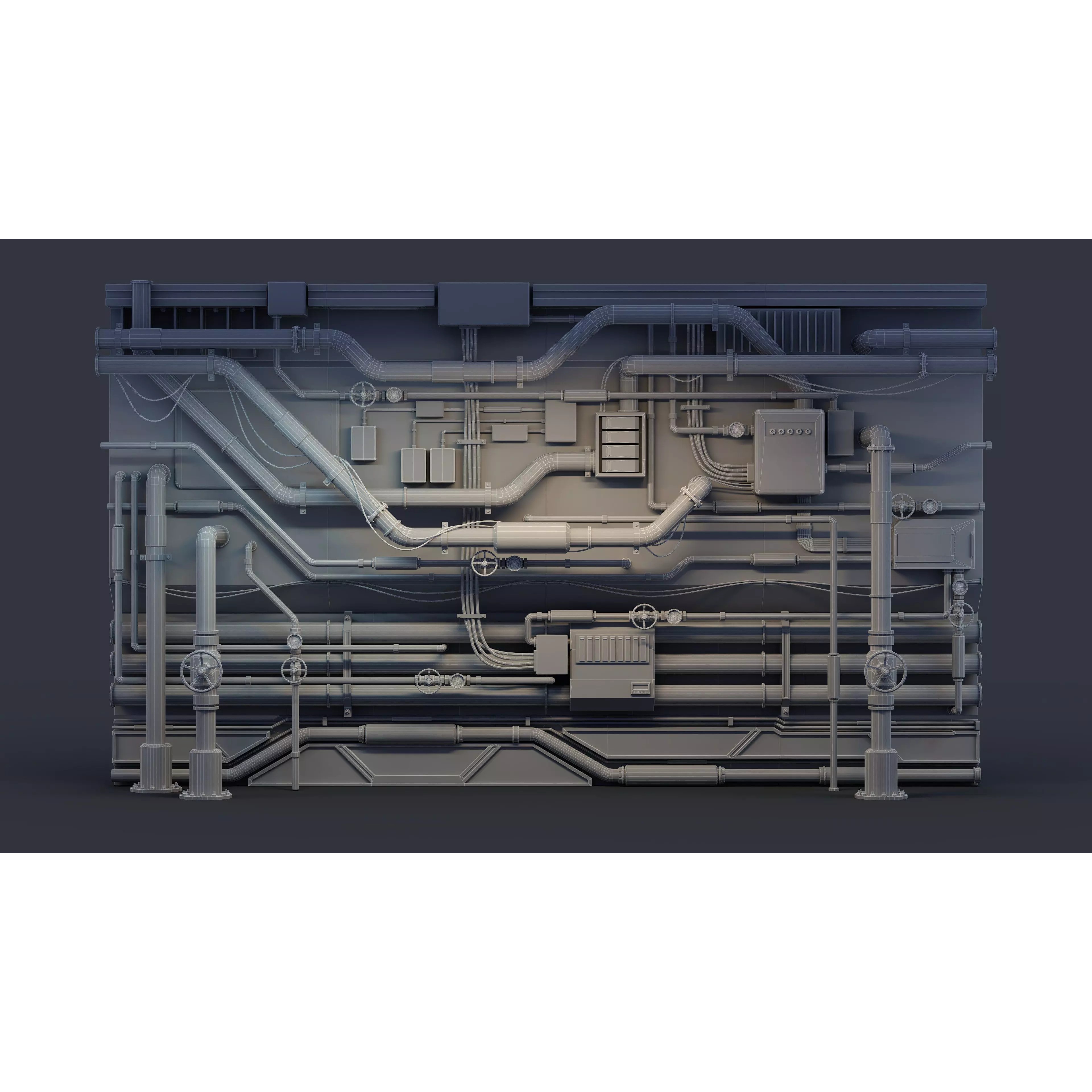 Sci-Fi Architecture Panels Kit Vol 05 - Low-Poly 3D Model - View 26