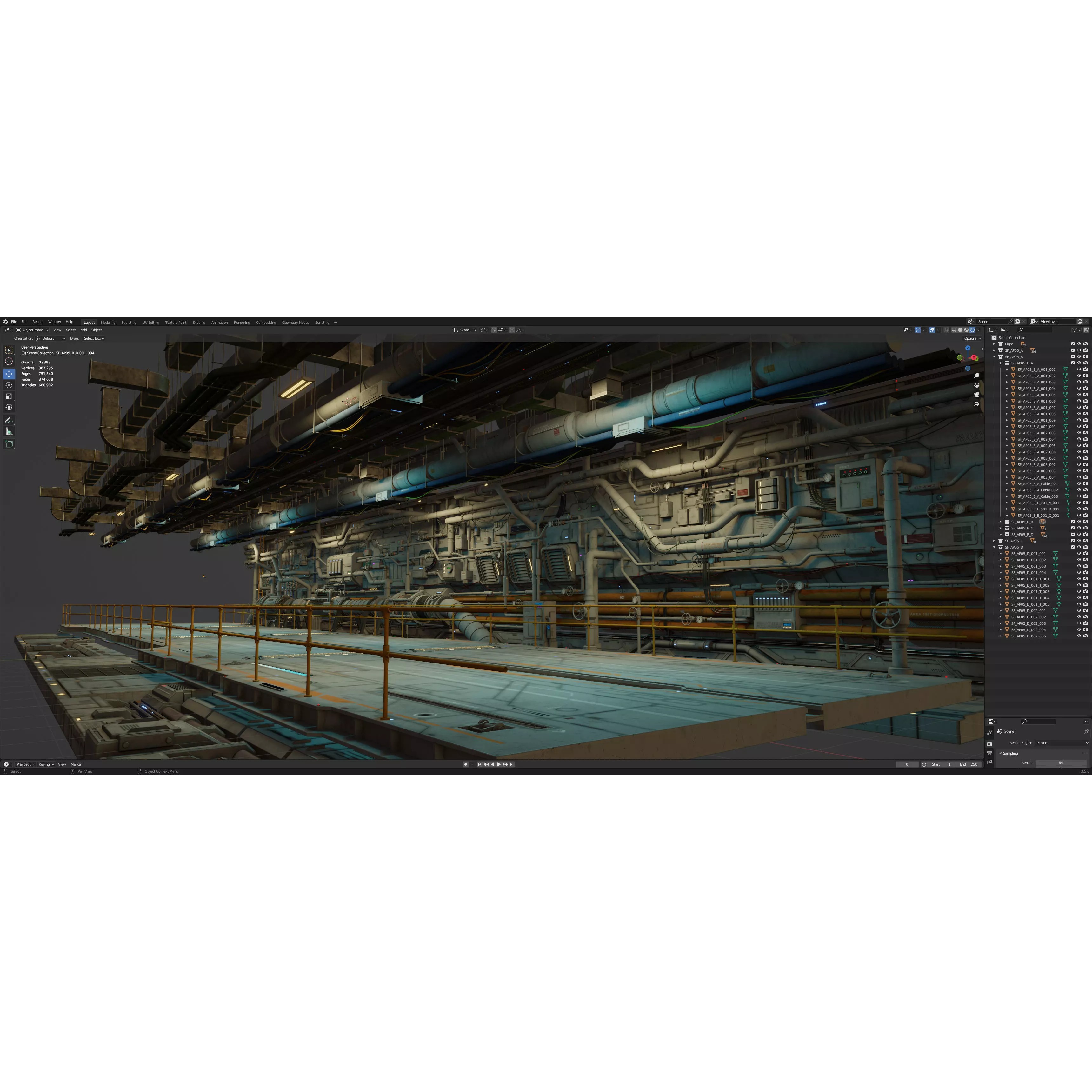 Sci-Fi Architecture Panels Kit Vol 05 - Low-Poly 3D Model - View 32