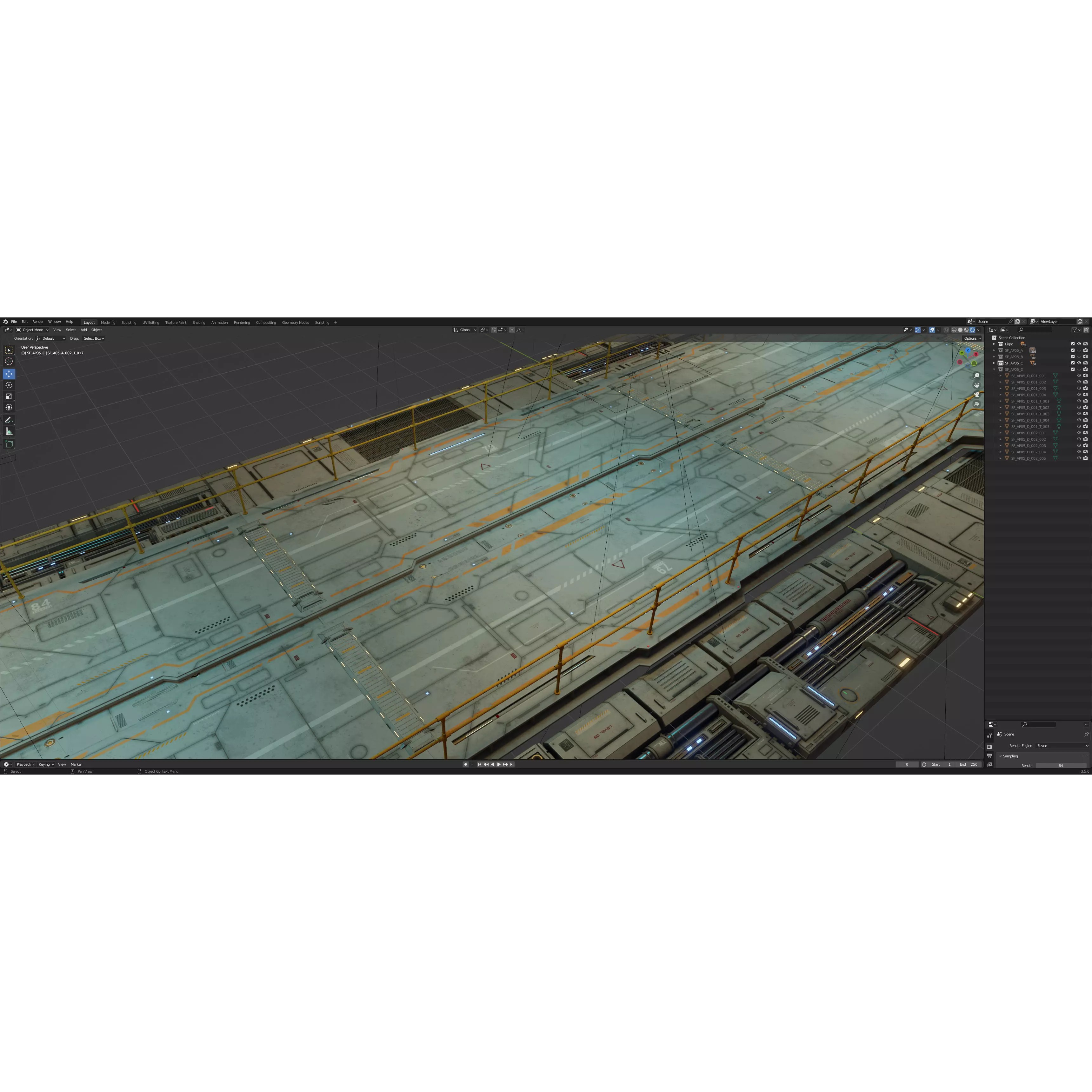 Sci-Fi Architecture Panels Kit Vol 05 - Low-Poly 3D Model - View 33