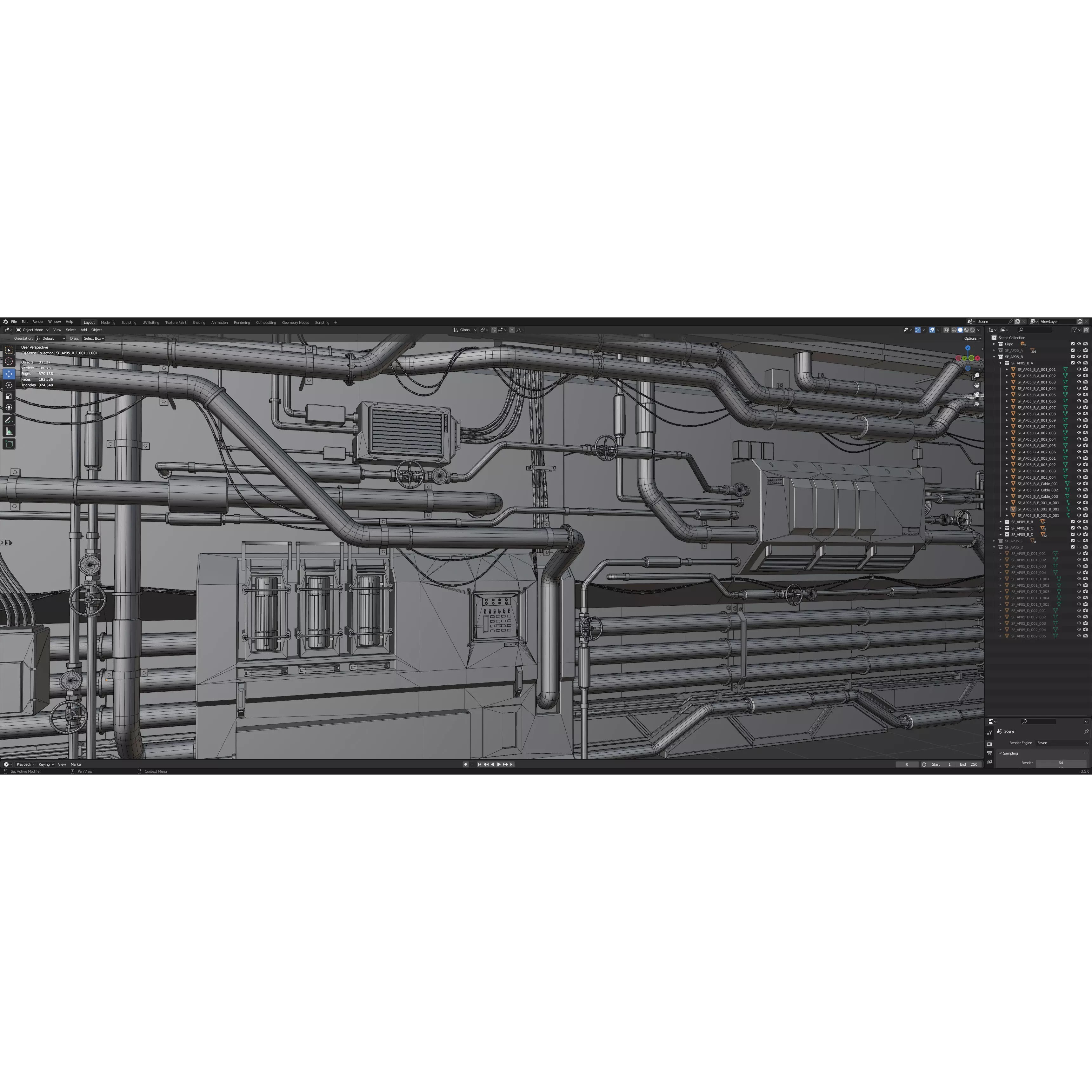 Sci-Fi Architecture Panels Kit Vol 05 - Low-Poly 3D Model - View 37