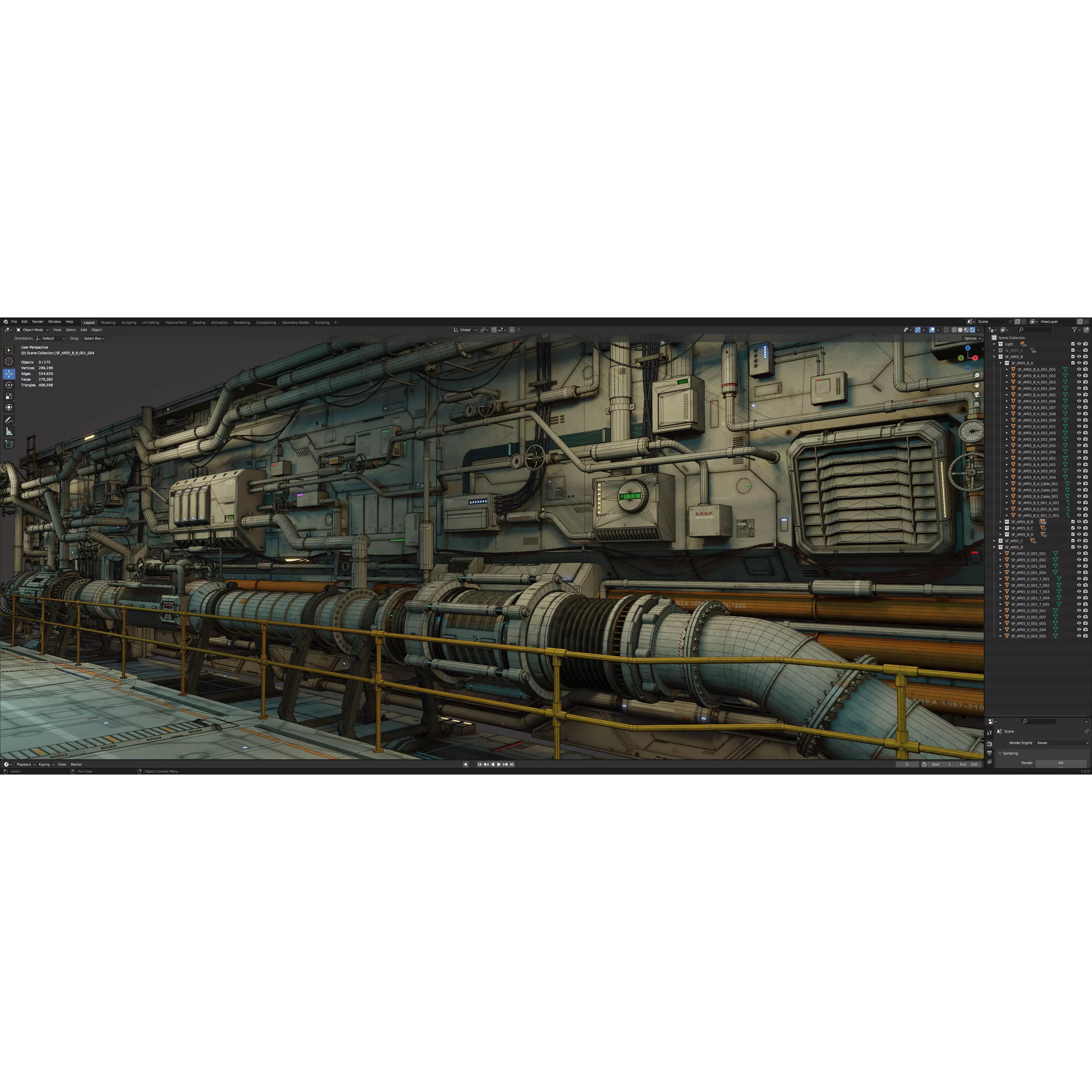 Sci-Fi Architecture Panels Kit Vol 05 - Low-Poly 3D Model - View 38