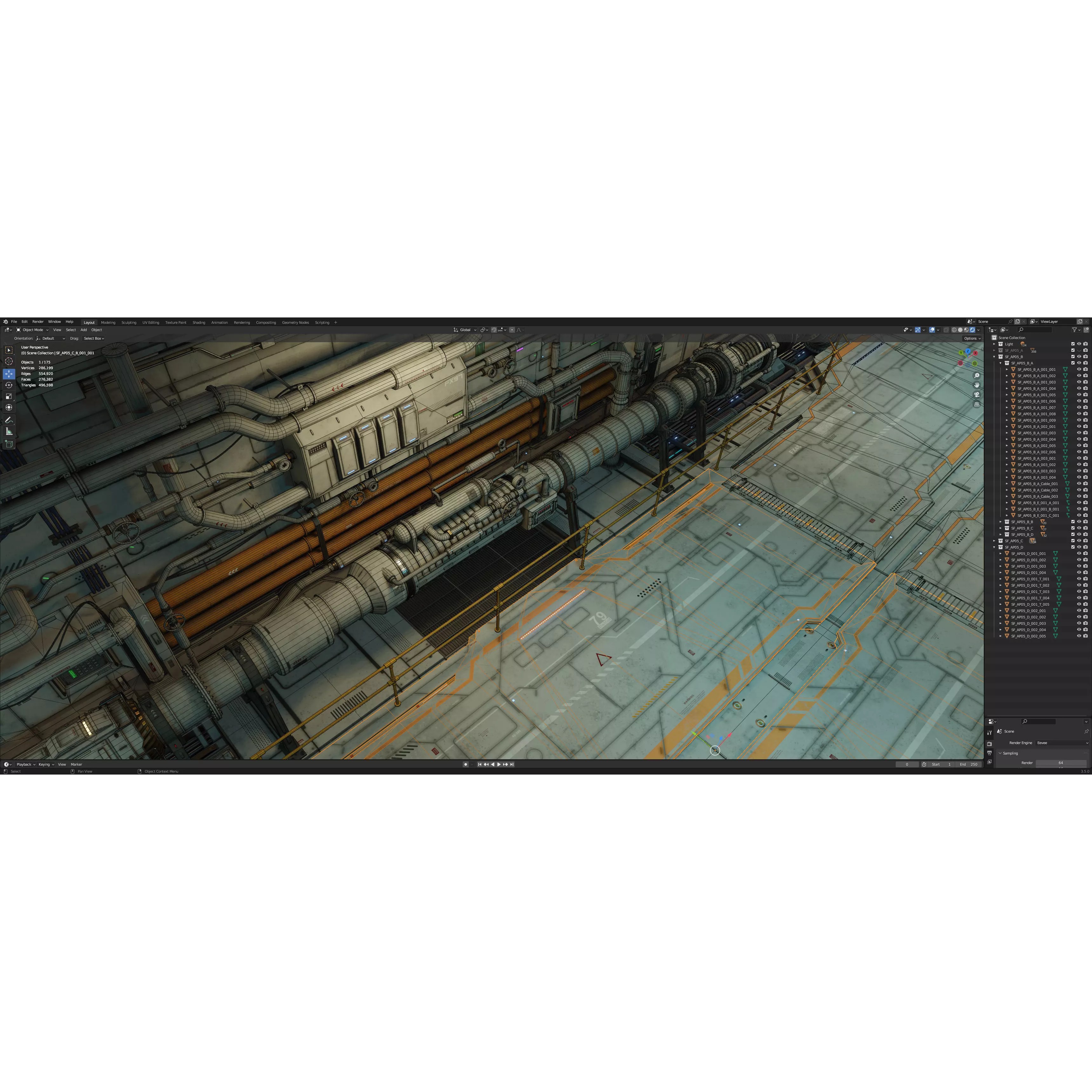 Sci-Fi Architecture Panels Kit Vol 05 - Low-Poly 3D Model - View 39