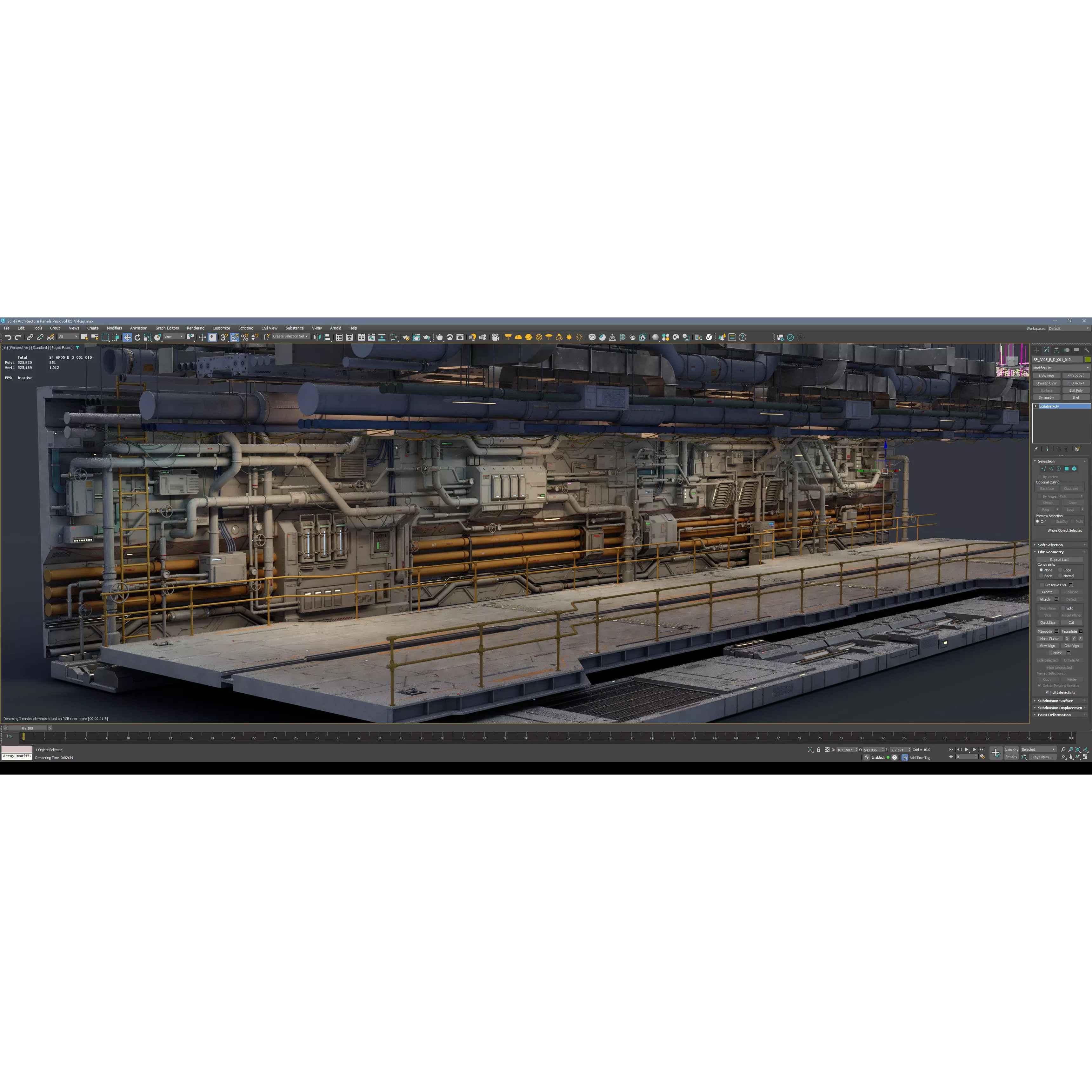 Sci-Fi Architecture Panels Kit Vol 05 - Low-Poly 3D Model - View 8