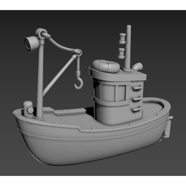 Stylized Fishing Boat 3D Model – Low Poly Game Asset, FBX, PBR - View 20