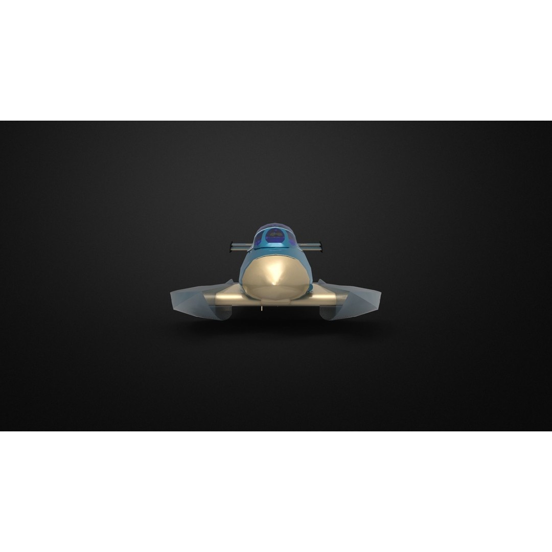 Hydroplane 3D Model – High Poly Watercraft with Textures, FBX - View 6
