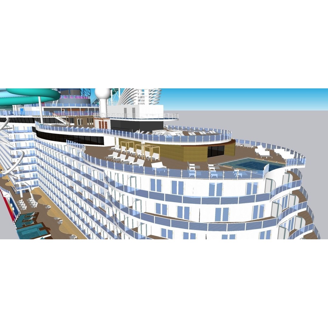 Norwegian Aqua 3D Model – Recreational Watercraft with Rigging, FBX - View 17