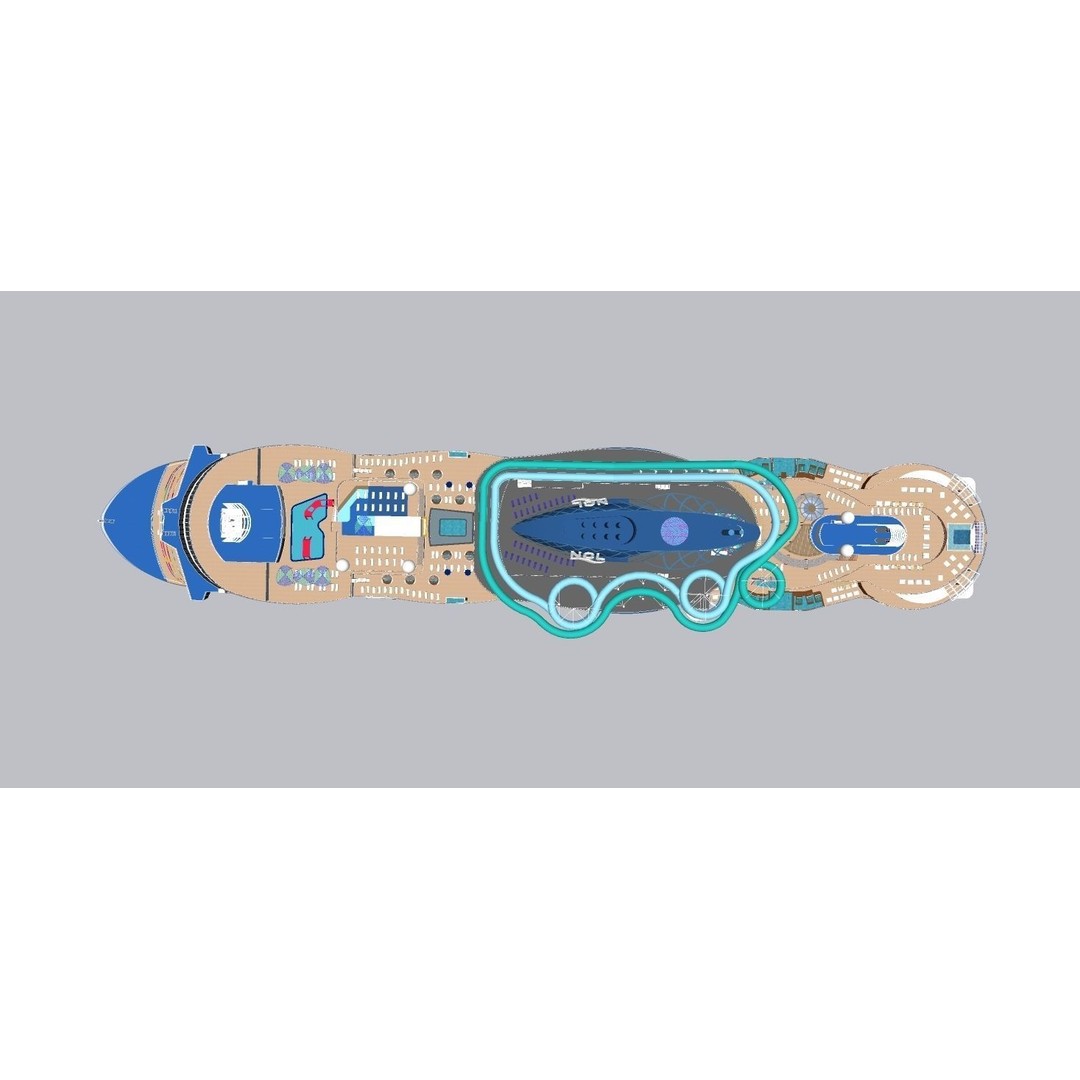 Norwegian Aqua 3D Model – Recreational Watercraft with Rigging, FBX - View 32