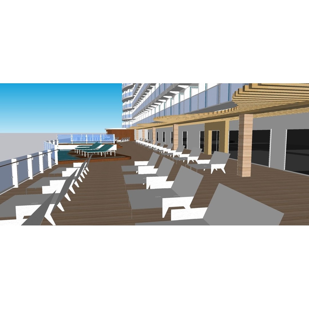 Norwegian Aqua 3D Model – Recreational Watercraft with Rigging, FBX - View 5