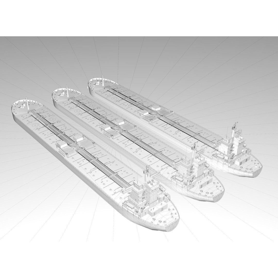 Panamax Oil Tanker 3D Model – Low Poly Industrial Watercraft, FBX - View 5