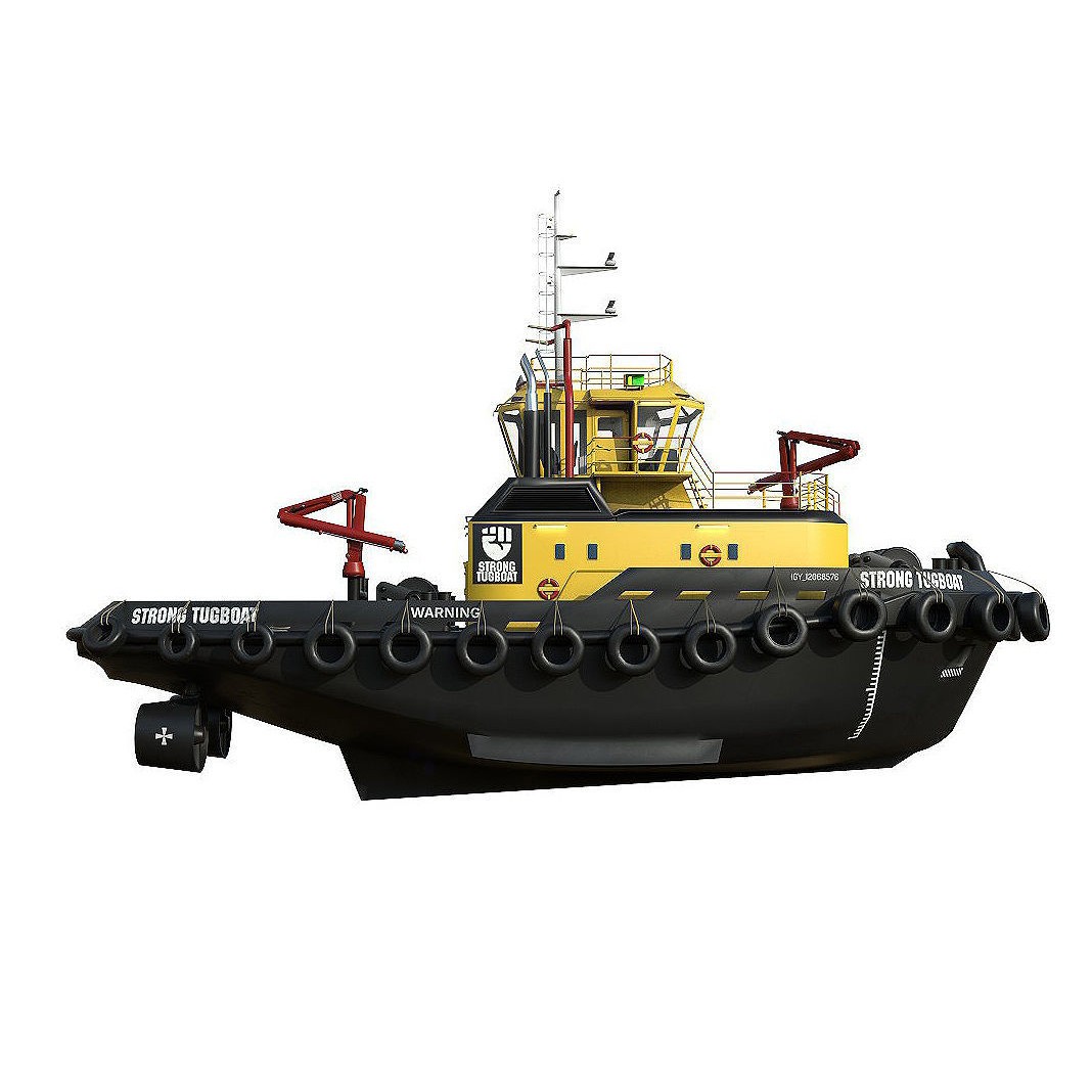 Panamax Oil Tanker 3D Model – Low Poly Industrial Watercraft, FBX - View 8