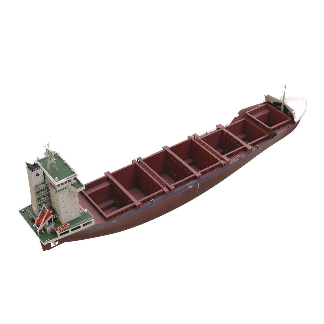 Container Feeder 3D Model – High Detail Industrial Ship, PBR Textures - View 8