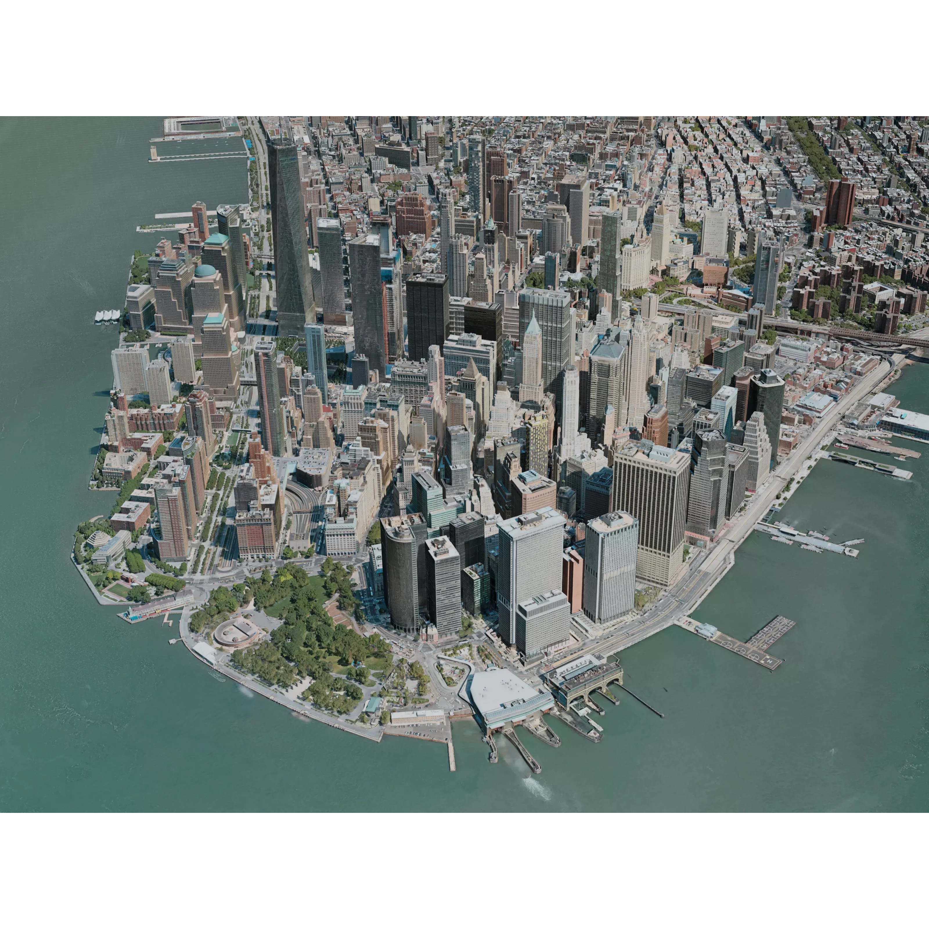 New York City Lower Manhattan - Game-Ready 3D Model - View 2