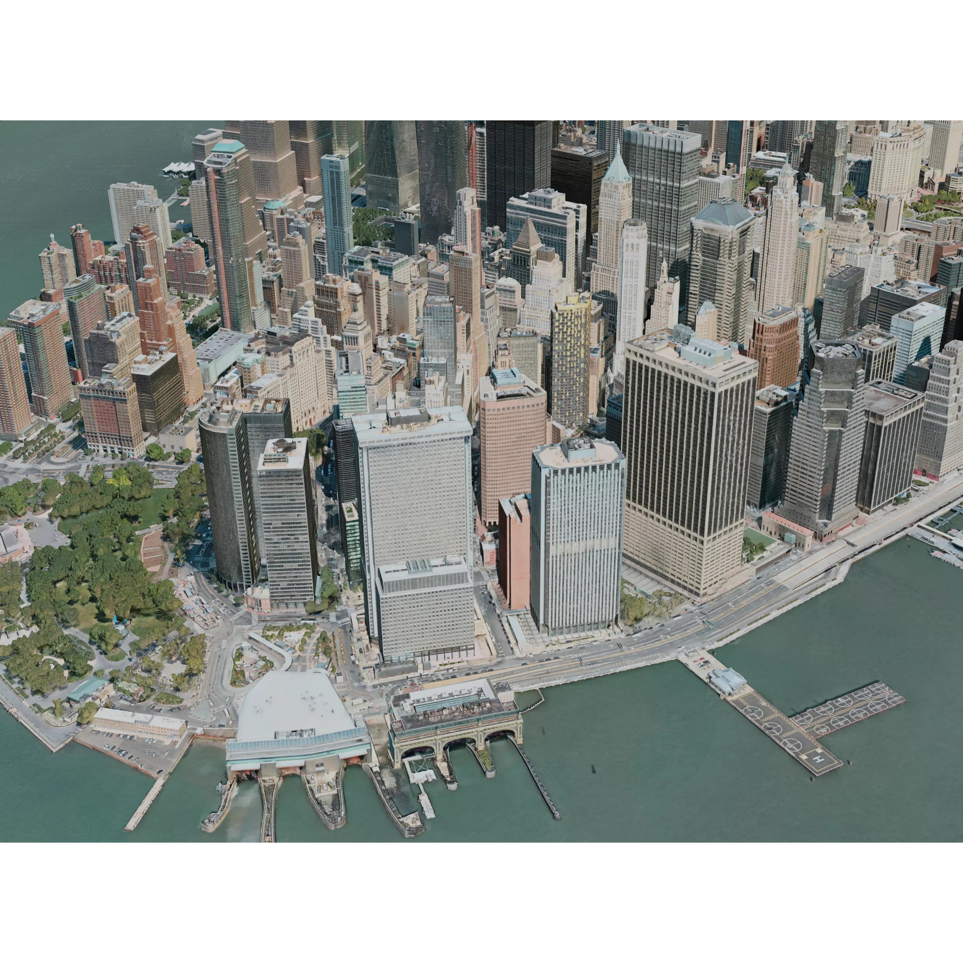 New York City Lower Manhattan - Game-Ready 3D Model - View 4