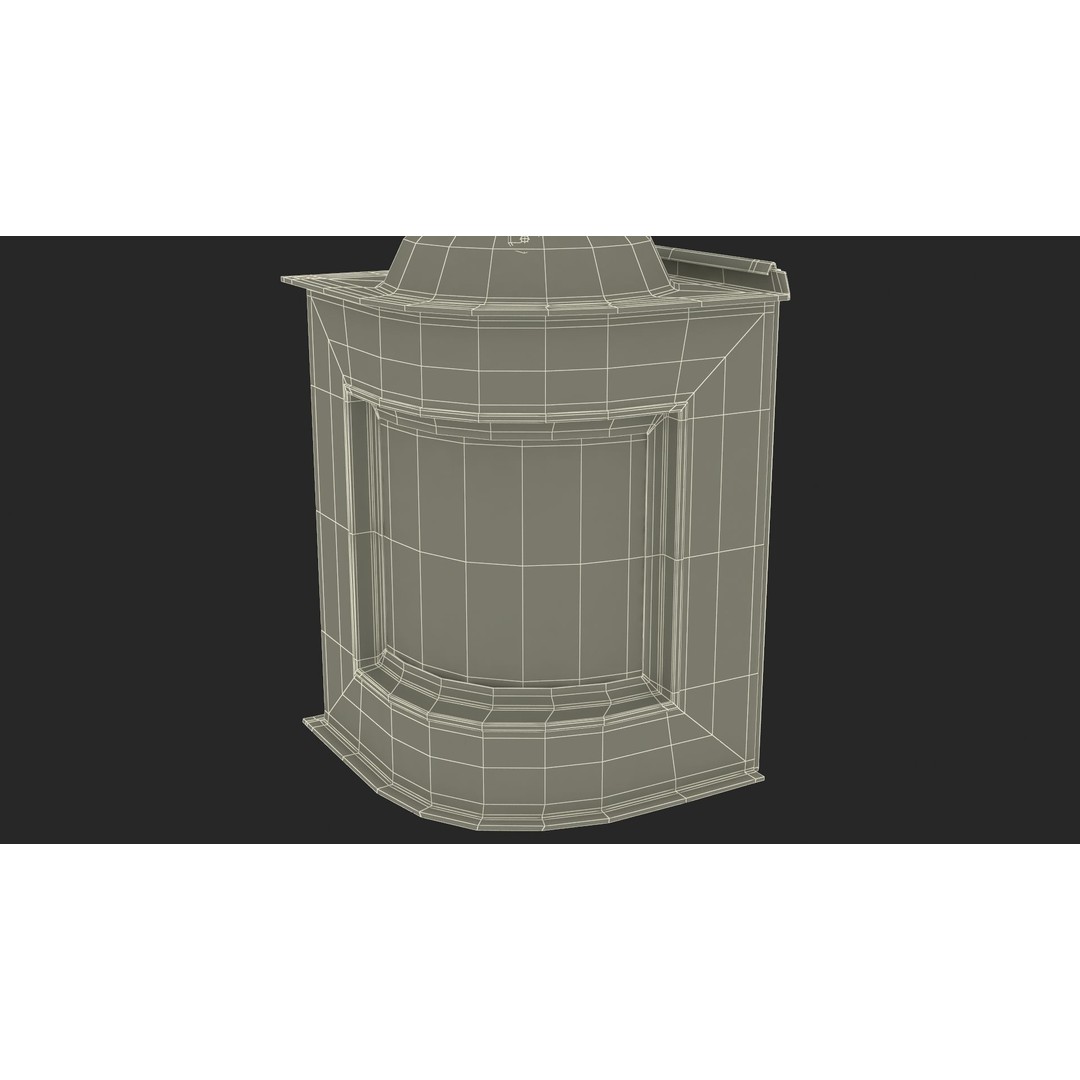 Antique Copper Ship Lantern 3D Model – Nautical Navigation Light, PBR Textures - View 25