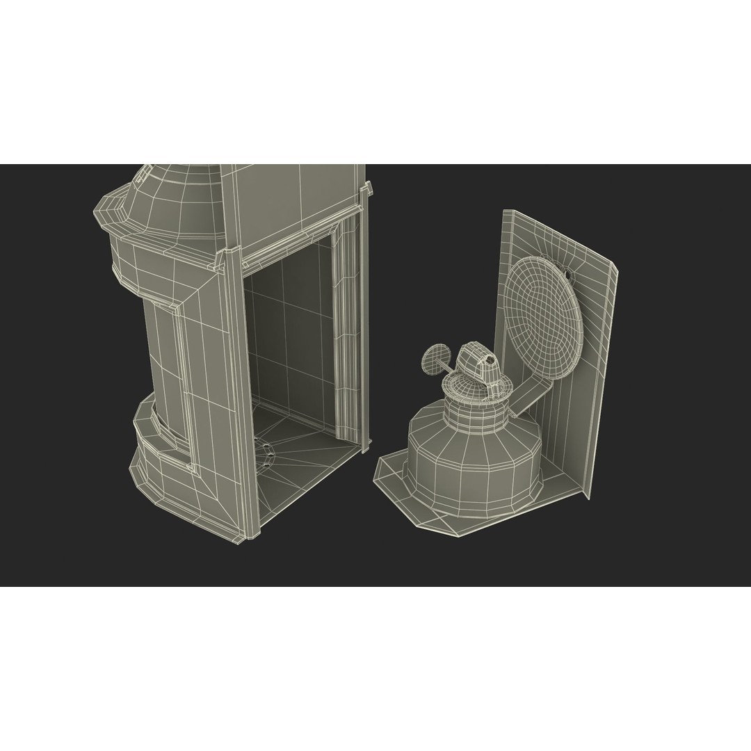 Antique Copper Ship Lantern 3D Model – Nautical Navigation Light, PBR Textures - View 27