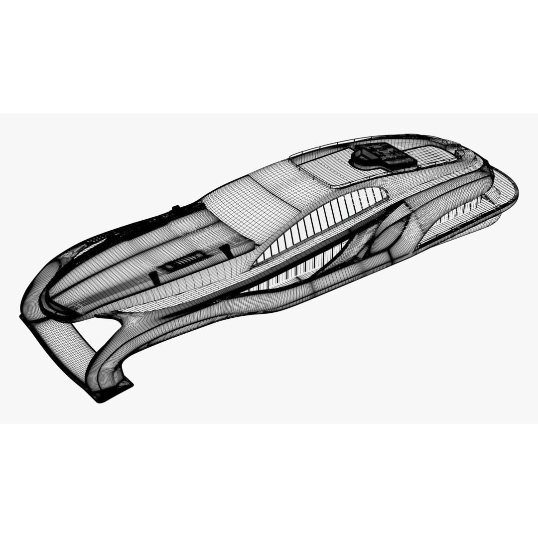High-Speed Luxury Yacht M1 3D Model – Aerodynamic Vessel for Cinematic Use
