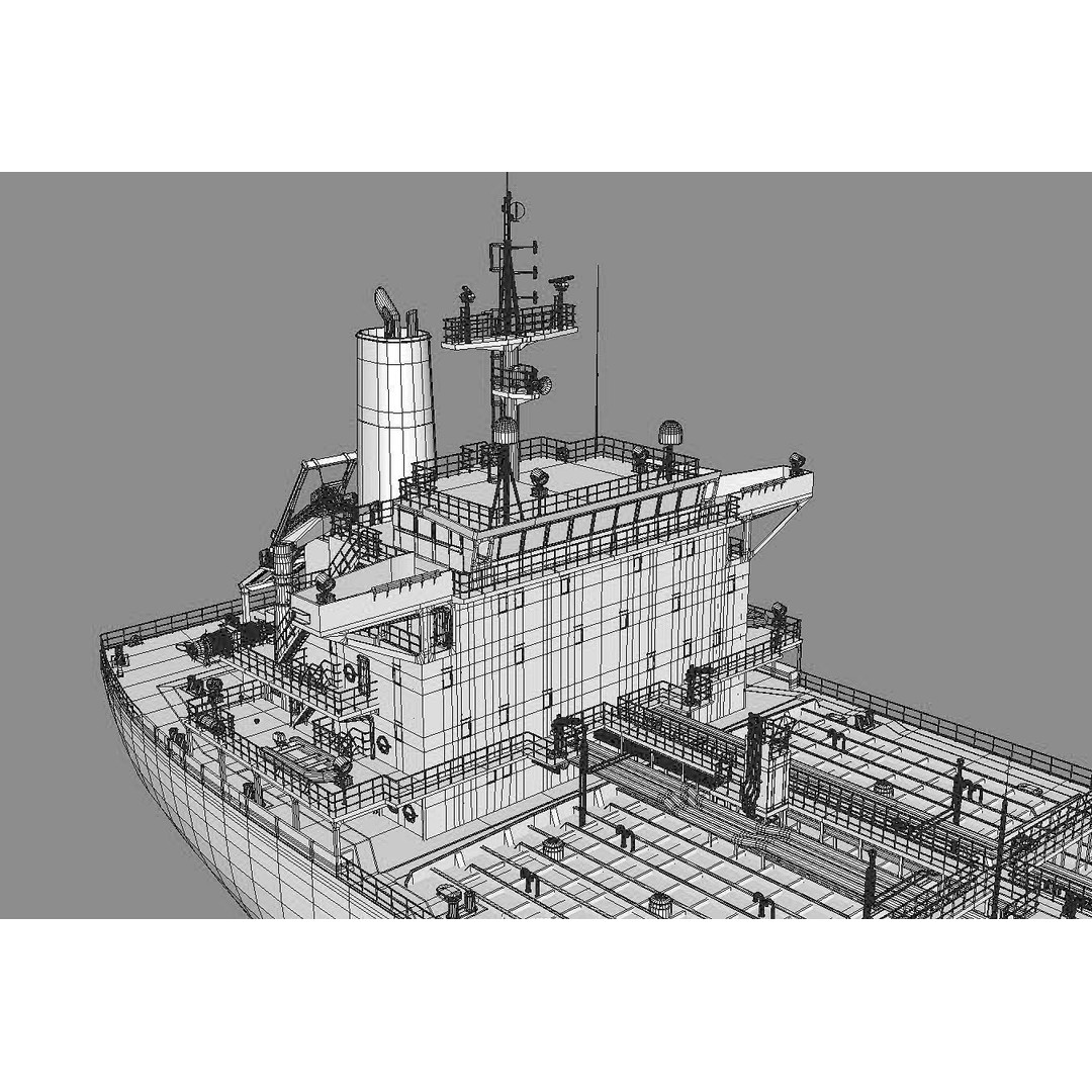 Oil Products Tanker 3D Model – PBR Industrial Vessel, FBX & OBJ - View 11