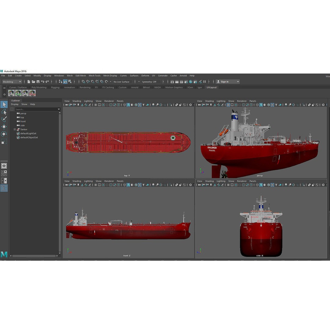 Oil Products Tanker 3D Model – PBR Industrial Vessel, FBX & OBJ - View 16