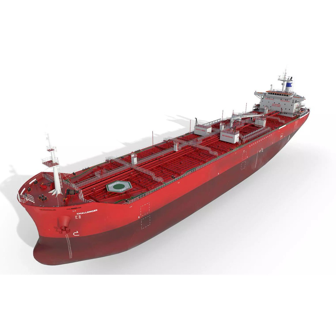Oil Products Tanker 3D Model – PBR Industrial Vessel, FBX & OBJ - View 2