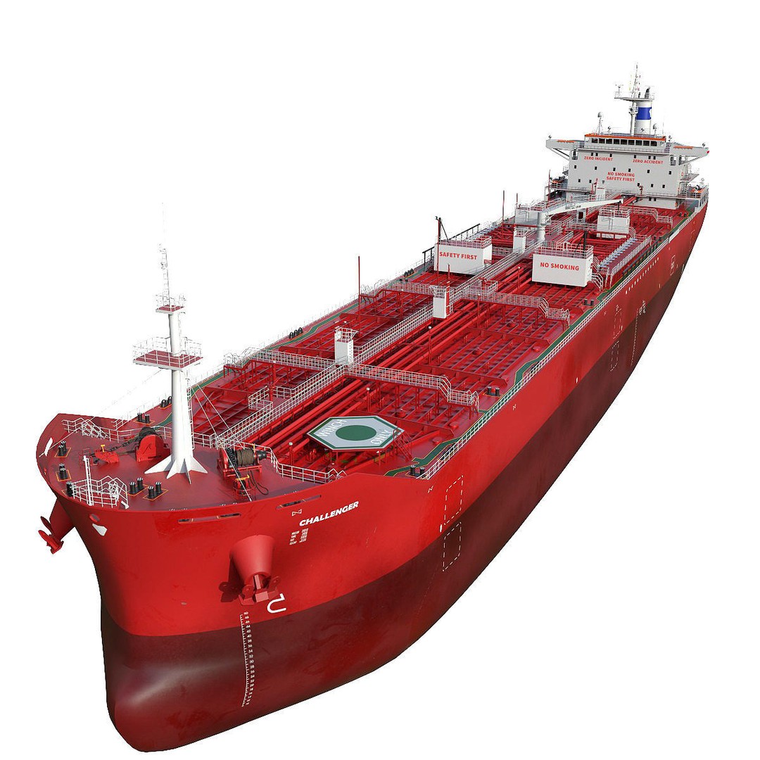 Oil Products Tanker 3D Model – PBR Industrial Vessel, FBX & OBJ - View 3