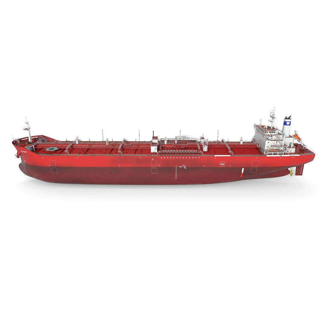 Oil Products Tanker 3D Model – PBR Industrial Vessel, FBX & OBJ - View 4