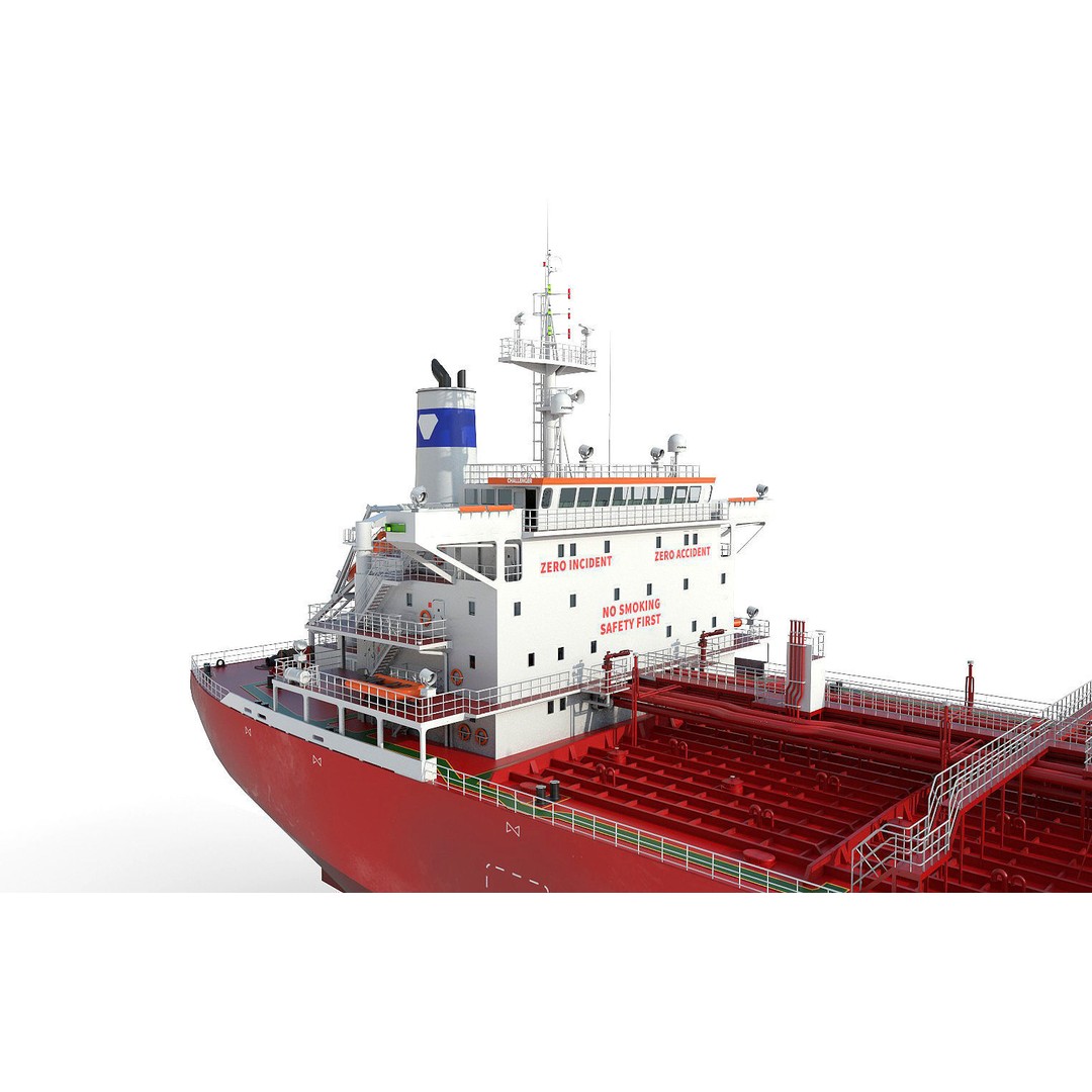 Oil Products Tanker 3D Model – PBR Industrial Vessel, FBX & OBJ - View 9